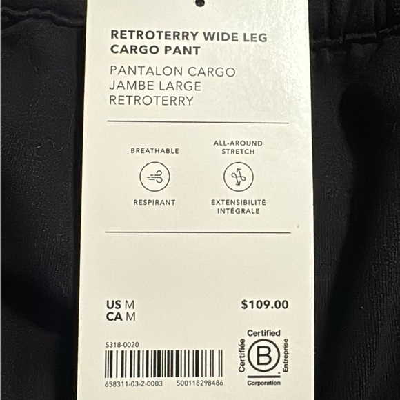 Athleta Retroterry Wide Leg Cargo Pant // Black - Picture 14 of 16